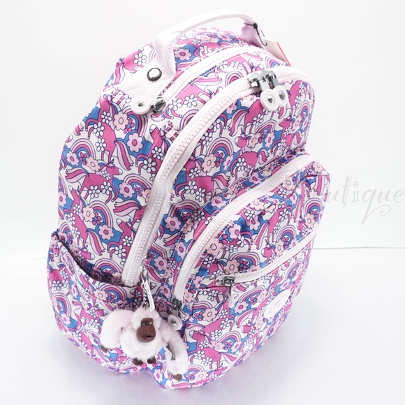 Kipling Seoul Backpack Laptop Travel Bag KI0451 Polyester Mystical Mane NWT $134 - Picture 4 of 13